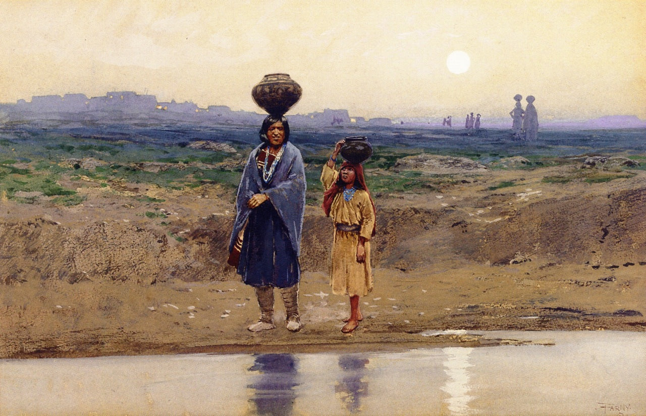 Fairy Tales, vintage artwork by Henry F. Farny, 12x8" (A4) Poster