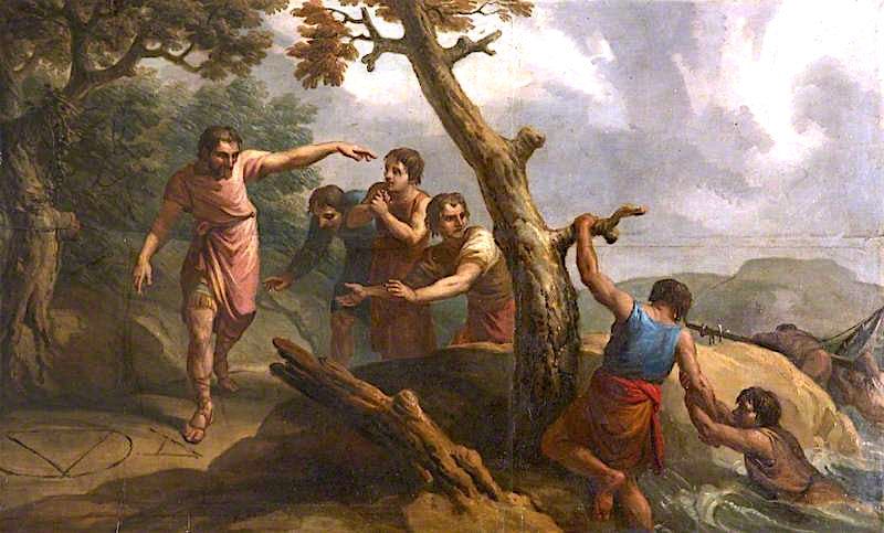 Aripticius Aristippus and His Companions after Being Shipwrecked, Seeing Mathemat ...