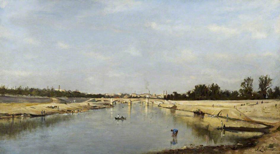 The Pont de l'Alma near Paris, vintage artwork by Stanislas Lepine, 12x8" (A4) Poster