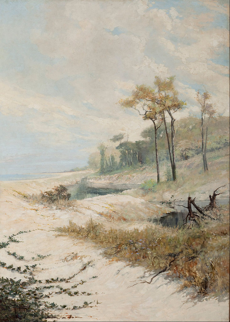 Cabrália Bay, vintage artwork by Antonio Parreiras, 12x8" (A4) Poster