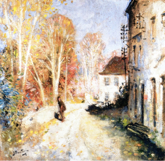 Figure by  the Road, vintage artwork by Pierre-Eugène Montezin, 12x8" (A4) Poster