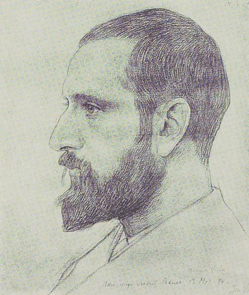 Marius Bauer, vintage artwork by Jan Veth, 12x8" (A4) Poster