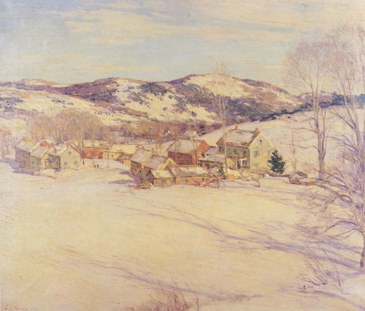 Late Afternoon, March by Willard Leroy Metcalf,A3(16x12")Poster