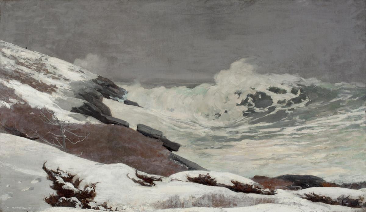 Coast in Winter, vintage artwork by Winslow Homer, 12x8" (A4) Poster