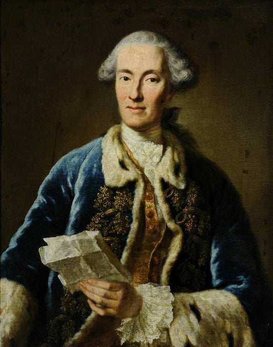 Portrait of a Nobleman of a Wittelsbach Court, vintage artwork by Georg Desmarees, 12x8" (A4) Poster