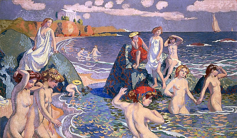 Baigneuses au Petit Temple by Maurice Denis,A3(16x12")Poster