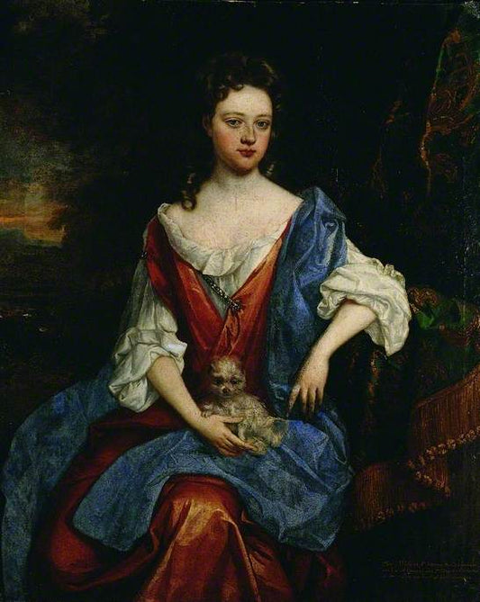 Mary, Lady Barrington Bourchier (d.1700), vintage artwork by Attributed to Willem Wissing, 12x8" (A4) Poster