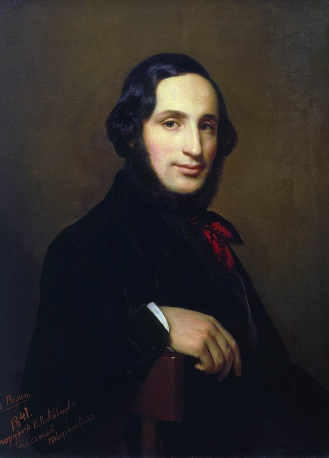 Portrait of Ivan Aivazovsky, vintage artwork by Alexei Tyranov, A3 (16x12") Poster Print