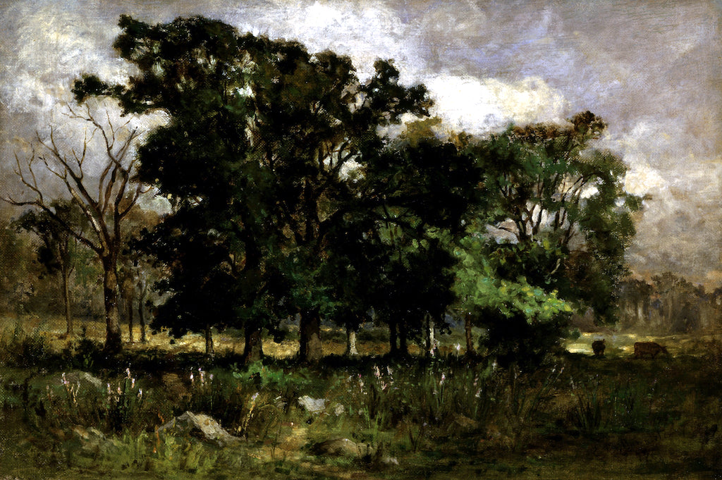 Tree Landscape, vintage artwork by Edward Mitchell Bannister, 12x8" (A4) Poster