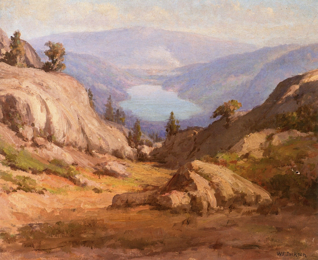 Donner Lake, vintage artwork by William Franklin Jackson, 12x8" (A4) Poster