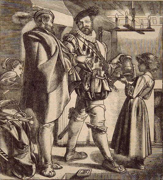 Jacques de Caumont, vintage artwork by Anthony Frederick Sandys, 12x8" (A4) Poster