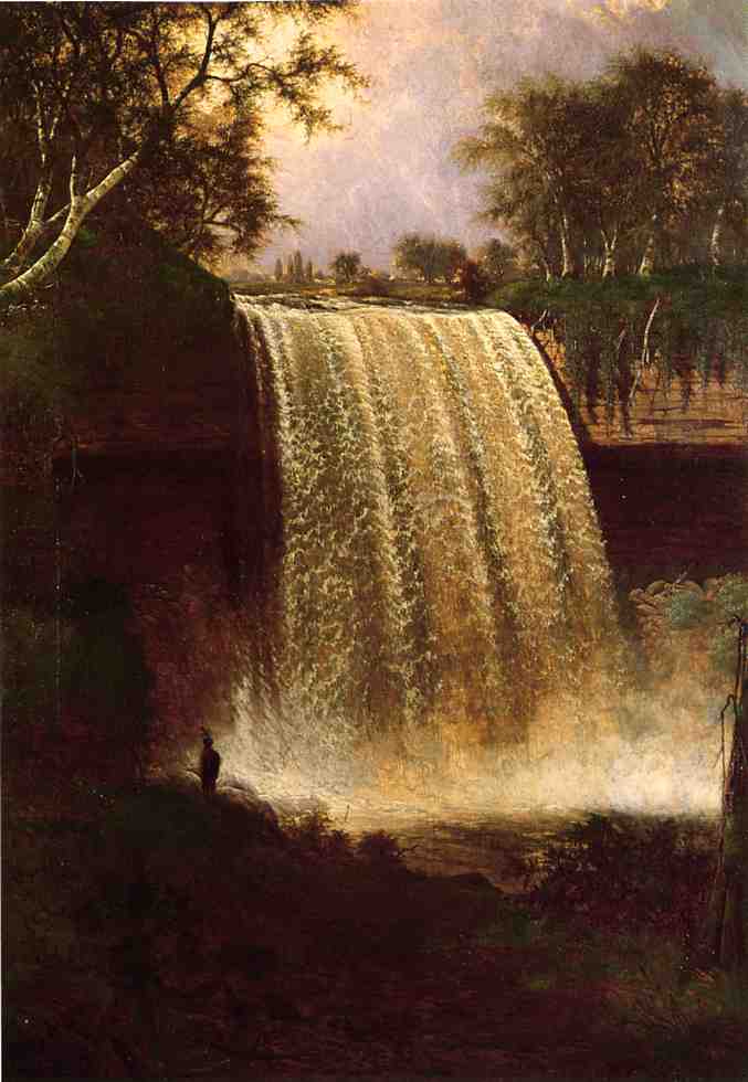 Minnehaha Falls, Minnesota, vintage artwork by Jesse Talbot, A3 (16x12") Poster Print