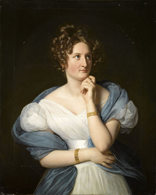 Delphine de Girardin, vintage artwork by Louis Hersent, 12x8" (A4) Poster