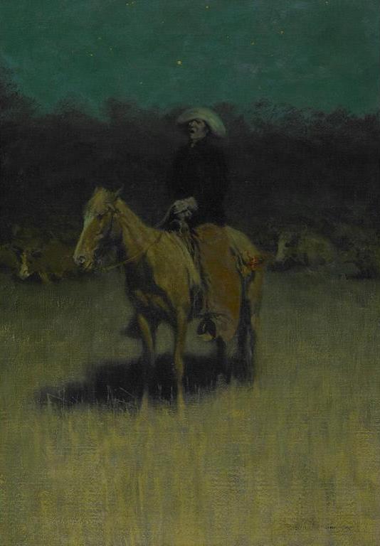 Cowpuncher's Lullaby by Frederic Remington,A3(16x12")Poster