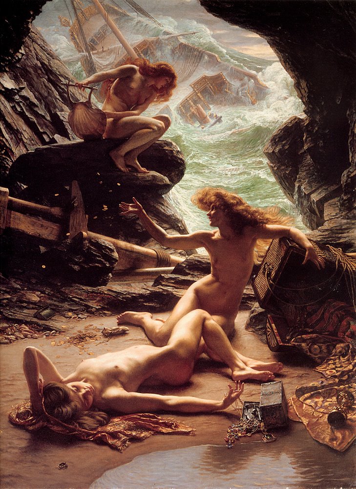 The Cave of the Storm Nymphs, vintage artwork by Sir Edward John Poynter, 12x8" (A4) Poster