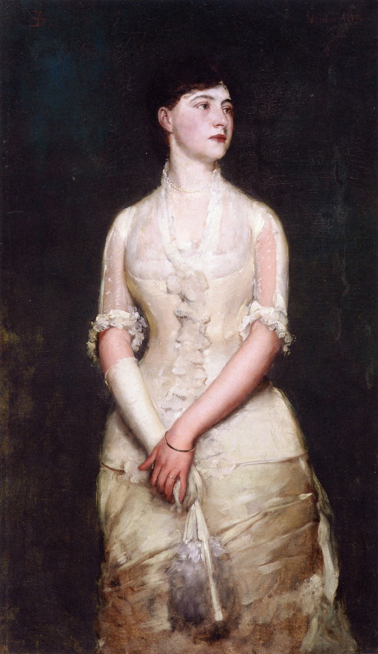 Portrait of Miss Blood, vintage artwork by Frank Duveneck, 12x8" (A4) Poster