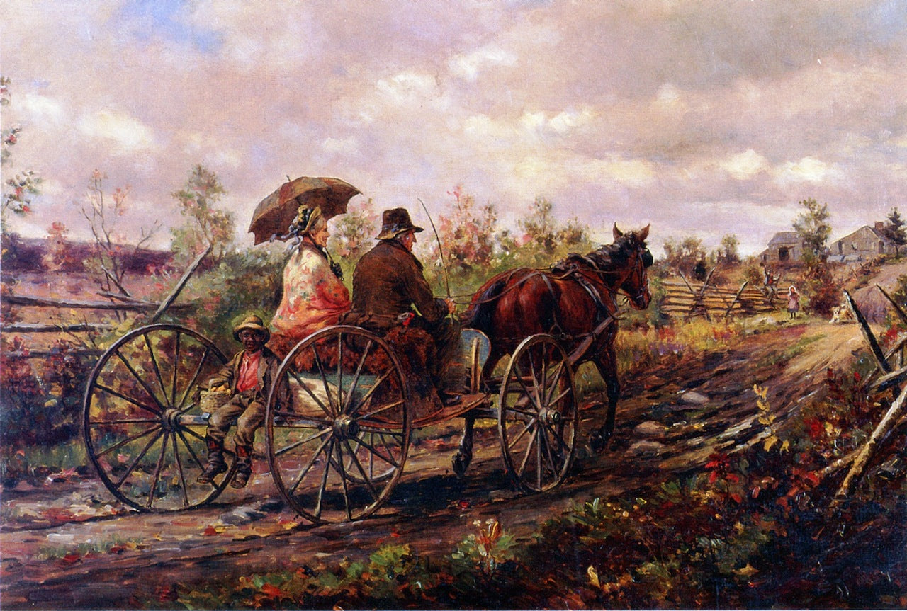Sight of Home, vintage artwork by Edward Lamson Henry, 12x8" (A4) Poster