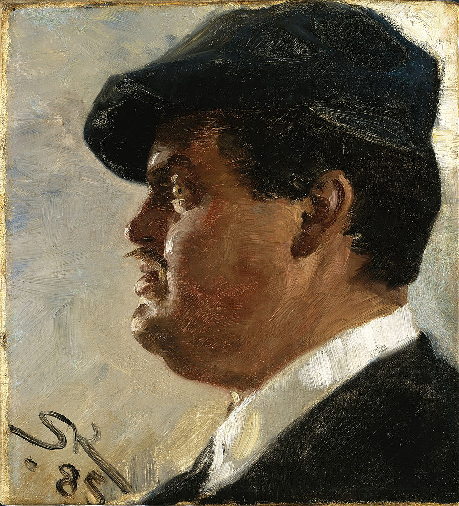 Carl Locher, vintage artwork by Peder Severin Kroyer, 12x8" (A4) Poster