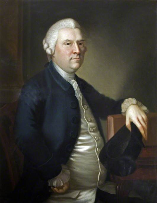 Thomas Hughes, Esq. (1732–1794), vintage artwork by Joseph Blackburn, 12x8" (A4) Poster