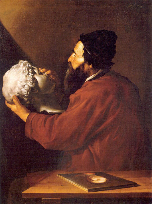 Allegory of Touch, vintage artwork by Jusepe de Ribera, 12x8" (A4) Poster