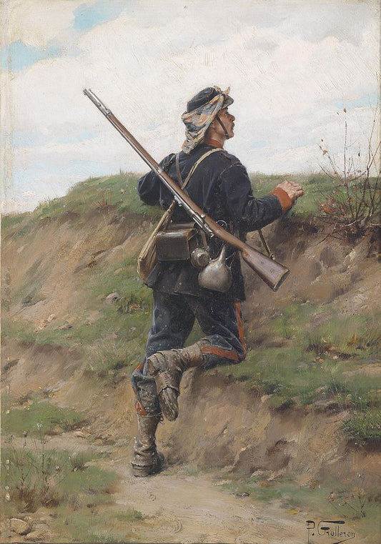 The Guard Post, vintage artwork by Paul-Louis-Narcisse Grolleron, 12x8" (A4) Poster