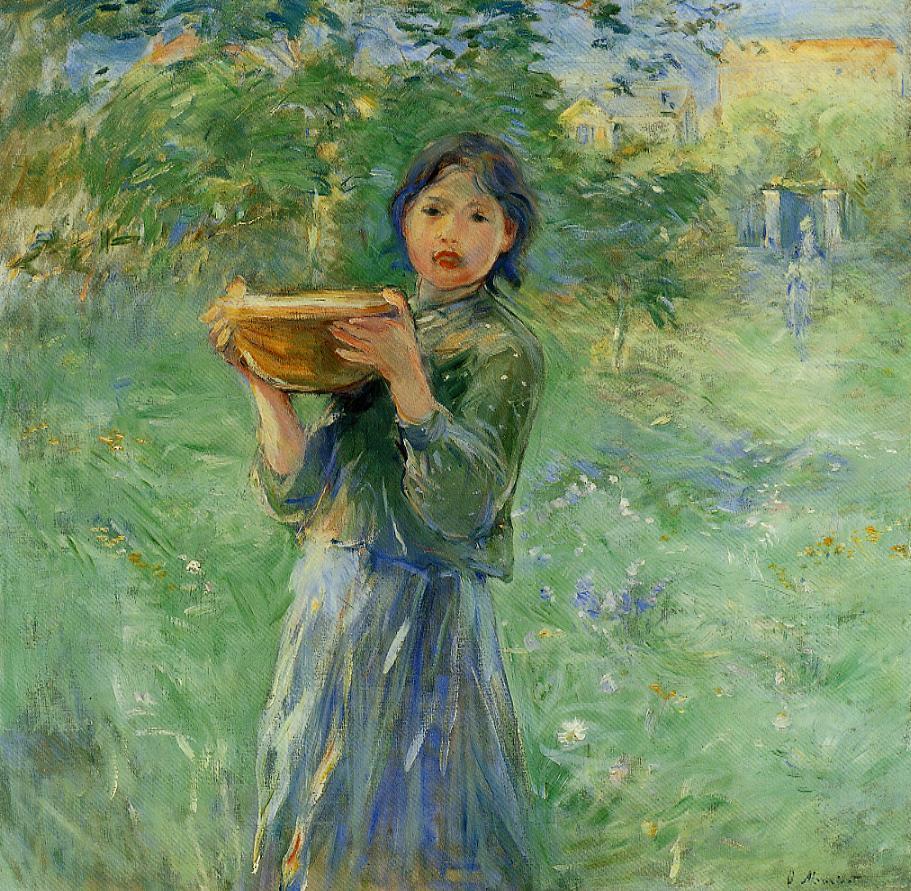 The Bowl of Milk, vintage artwork by Berthe Morisot, 12x8" (A4) Poster