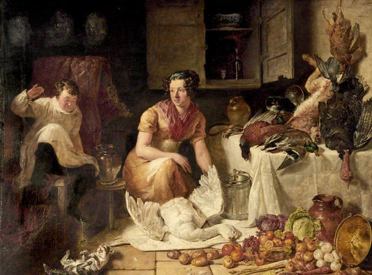 Preparation for a Banquet, vintage artwork by George Lance, A3 (16x12") Poster Print
