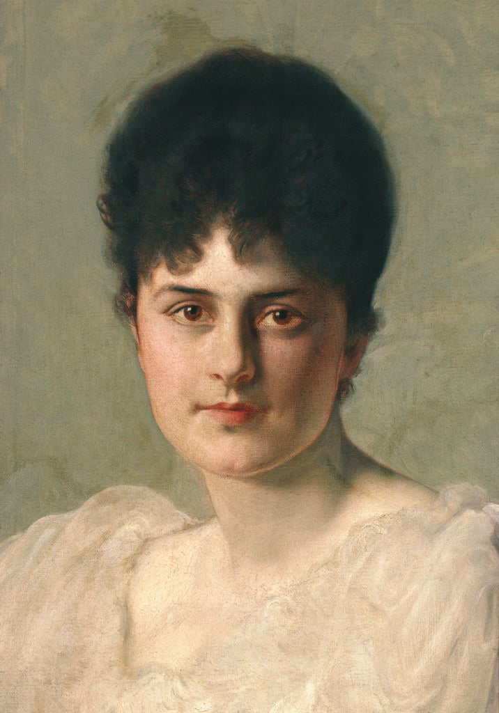 Ellen de Mare, nee von Hallwyll, vintage artwork by Julius Johann Ferdinand Kronberg, 12x8" (A4) Poster