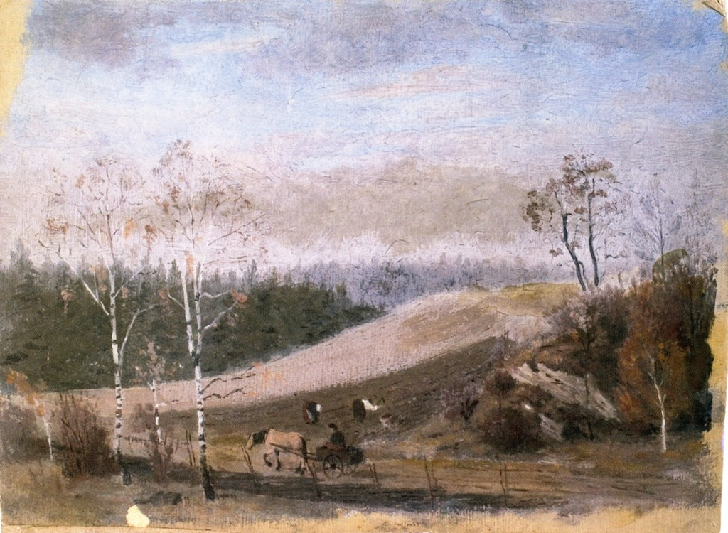 Autumn Work in the Field, vintage artwork by Edvard Munch, 12x8" (A4) Poster