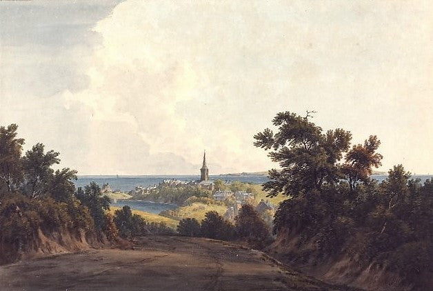 View of Tenby , looking S E, vintage artwork by John Warwick Smith, 12x8" (A4) Poster