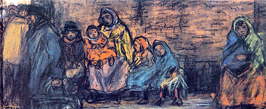 Emigrants in the Montevideostraat by Eugeen van Mieghem,16x12(A3) Poster