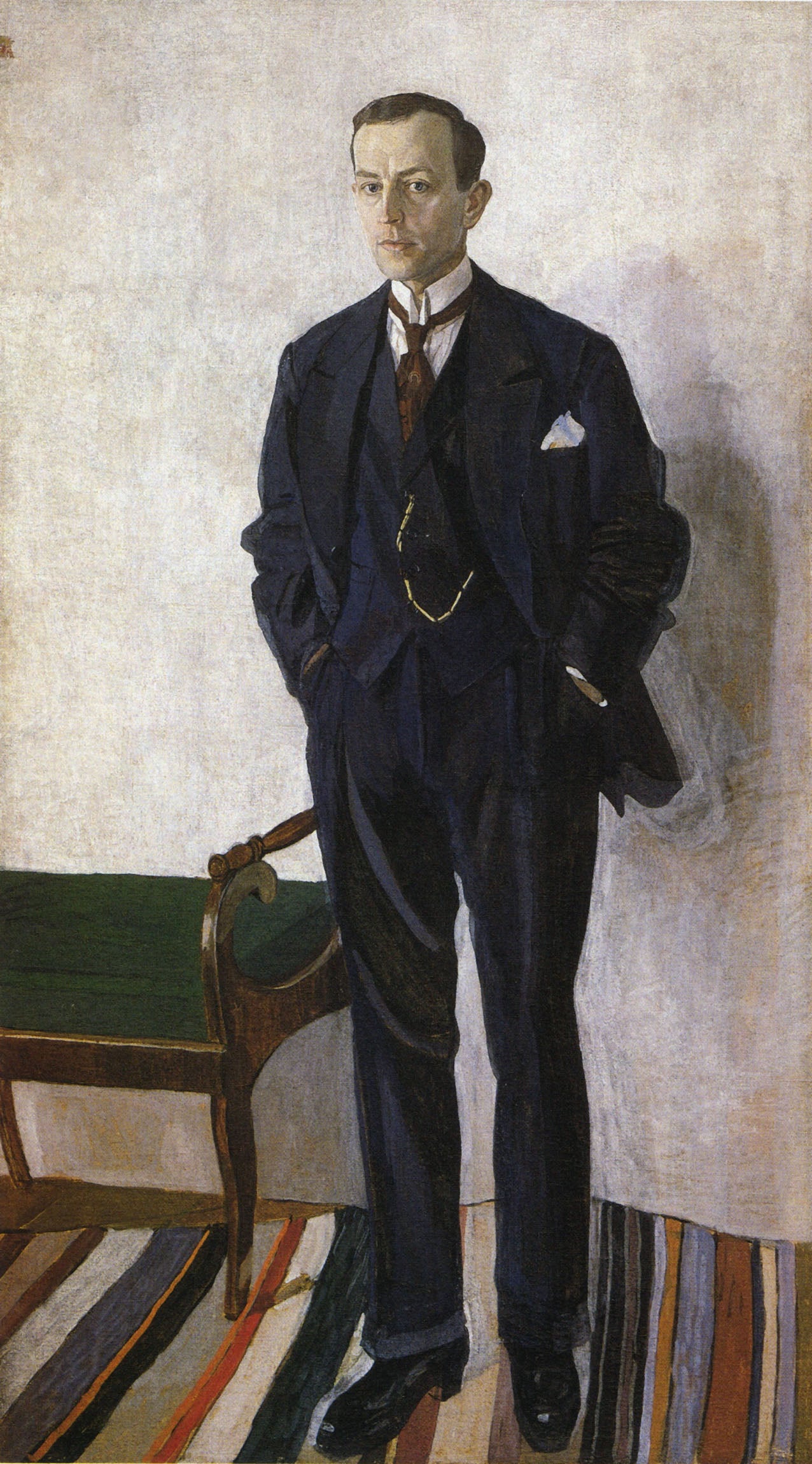 Portrait of N.P. Efimov, vintage artwork by Alexander Golovin, 12x8" (A4) Poster