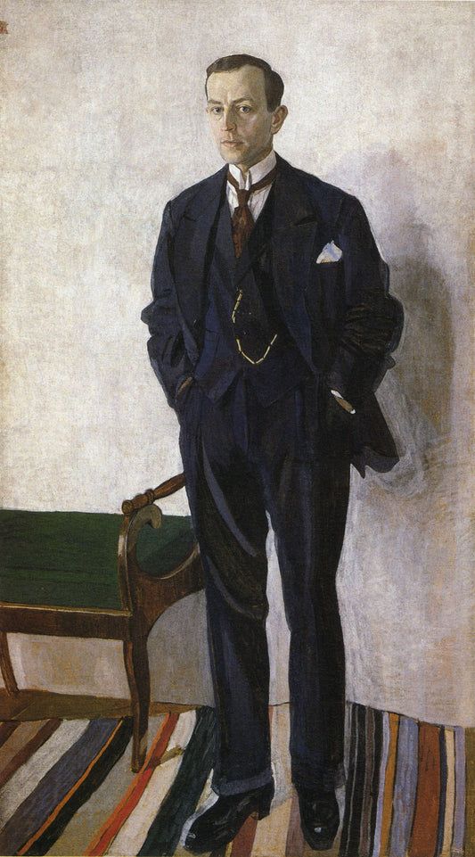 Portrait of N.P. Efimov, vintage artwork by Alexander Golovin, 12x8" (A4) Poster