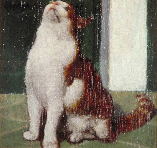 Study of a Cat, vintage artwork by Arthur Segal, 12x8" (A4) Poster