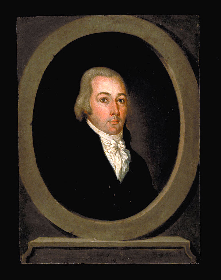 Retrato de caballero, vintage artwork by Jose Campeche y Jordán, 12x8" (A4) Poster