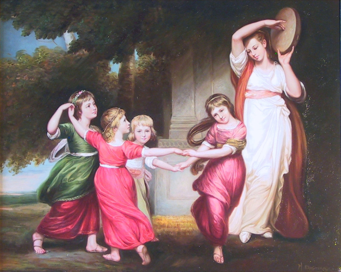 Granville Leveson-Gower´s children, vintage artwork by George Romney, 12x8" (A4) Poster