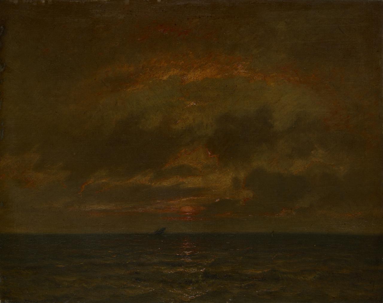 Seascape, Marine View, vintage artwork by Jules Dupre, A3 (16x12") Poster Print