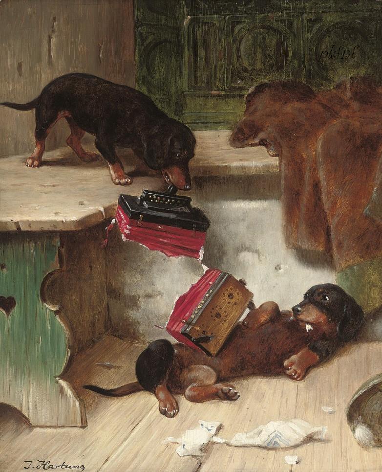 Up to no good, vintage artwork by Carl Reichert, 12x8" (A4) Poster