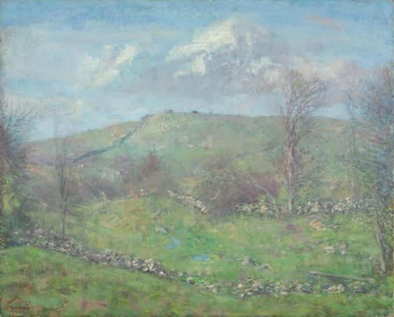 Spring on a Hillside, vintage artwork by Charles Harold Davis, 12x8" (A4) Poster