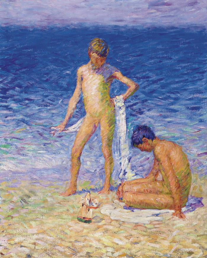 Boys on the Beach by John Peter Russell,A3(16x12