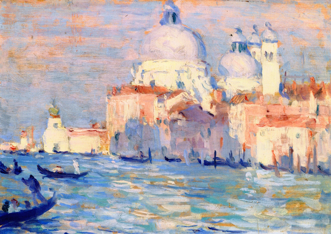 The Salute, Venice, vintage artwork by Clarence Gagnon, 12x8" (A4) Poster