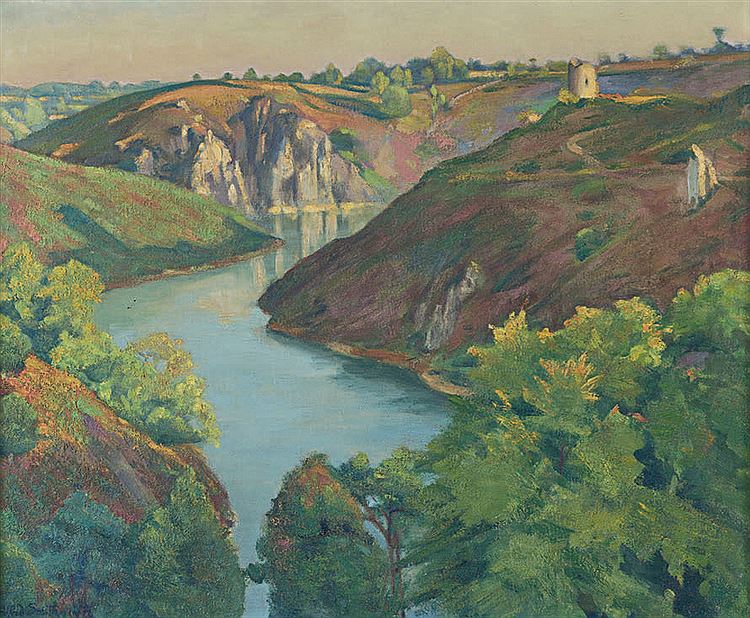 Crozant, the Ruins at Morning by Alfred Smith,A3(16x12")Poster