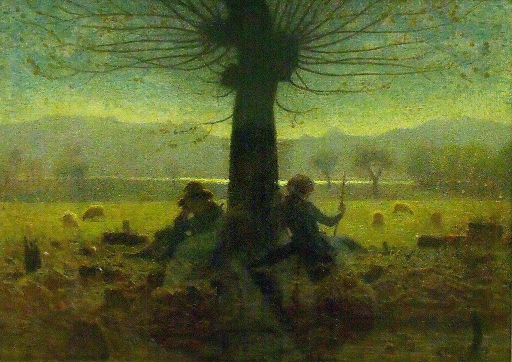 pherds in a field of Mongini by Giuseppe Pellizza da Volpedo,A3(16x12")Poster
