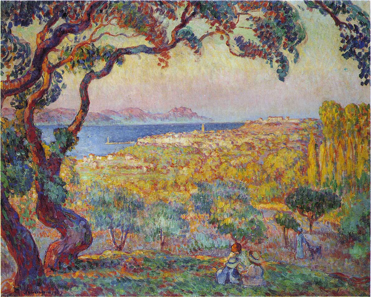 The Bay at St Tropez, vintage artwork by Henri Lebasque, 12x8" (A4) Poster