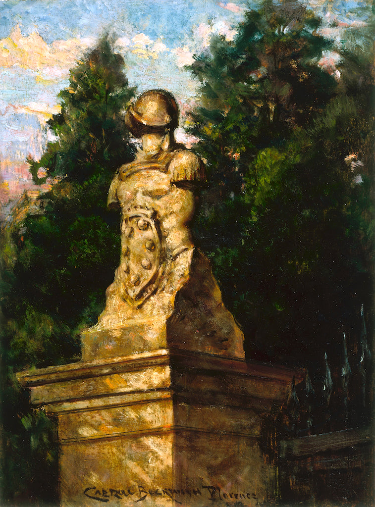 Modigliani Gate Post, vintage artwork by James Carroll Beckwith, 12x8" (A4) Poster