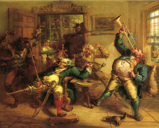 Antony van Corlear Brought Into the Presence of Peter Stuyvesant, vintage artwork by John Quidor, A3 (16x12") Poster Print