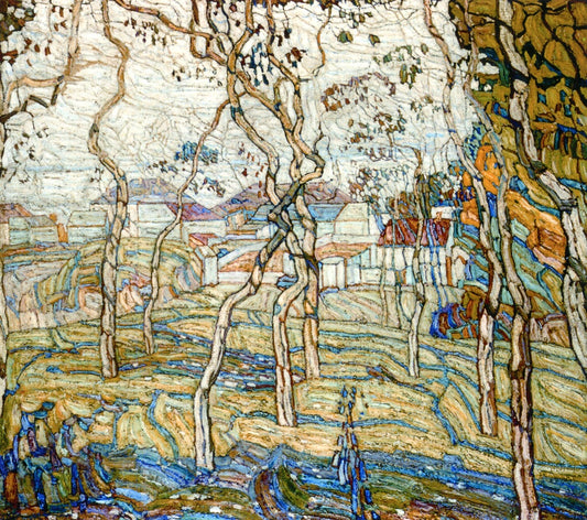 Springtime at Kurenivka, vintage artwork by Abraham A. Manievich, 12x8" (A4) Poster