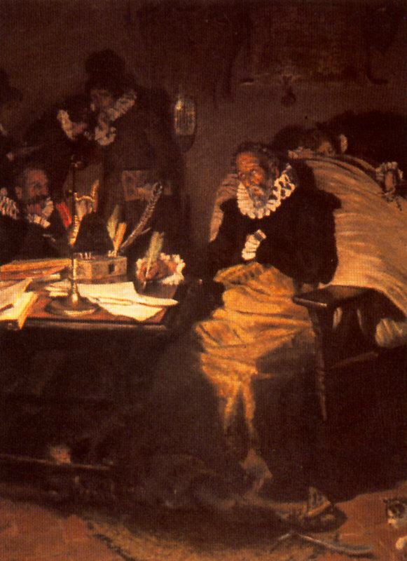 Puesto ya el pie en el estribo, vintage artwork by Antonio Muñoz Degrain, 12x8" (A4) Poster