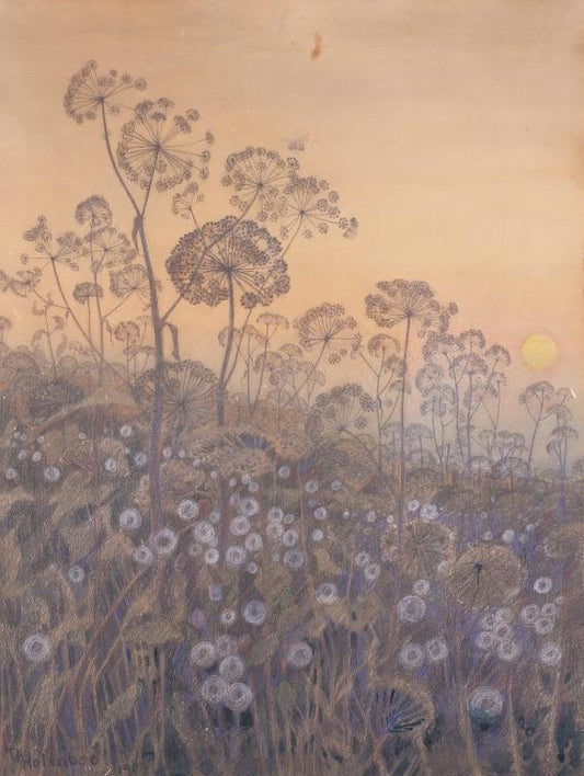 Champ de fleurs (Blomstereng), vintage artwork by Thorolf Holmboe, 12x8" (A4) Poster