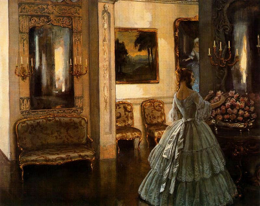 In the Salon by Adolfo Lozano Sidro,16x12(A3) Poster